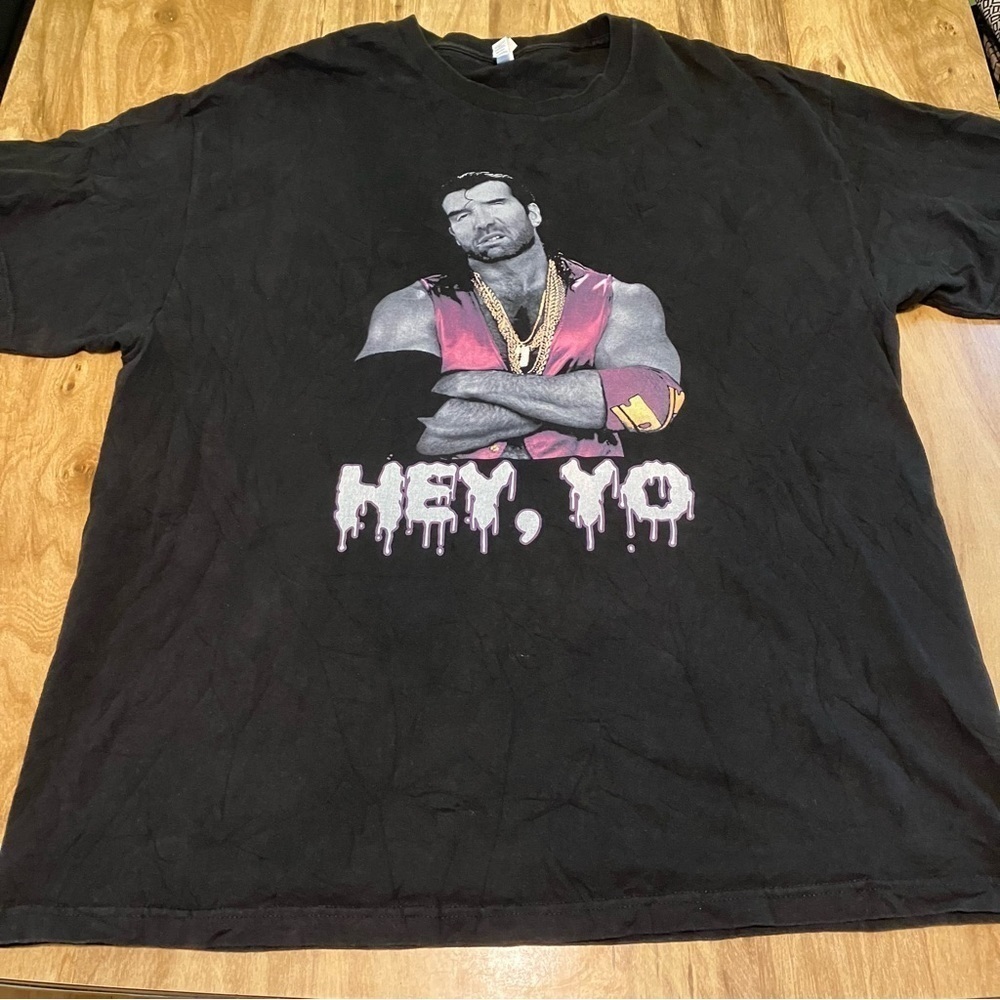 Rare WWE Razor Ramon Scott Hall XXL Hey Yo Black Cotton T-Shirt Vintage WWF